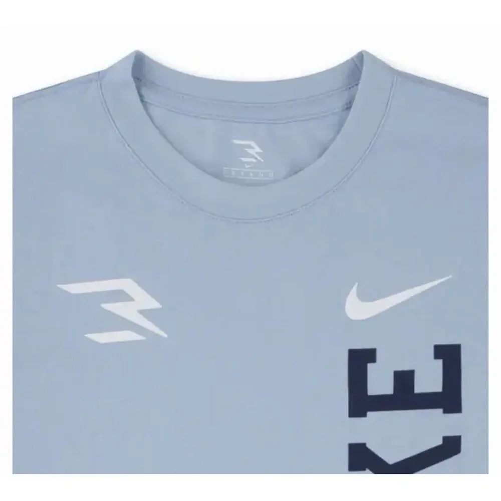 Nike 3Brand T-Shirt Boys XL Blue Sportswear Graphic Swoosh Logo Tee Shirt NEW